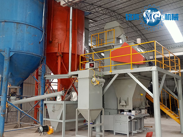 年產(chǎn)10萬(wàn)噸干粉砂漿生產(chǎn)線的組成，年產(chǎn)10萬(wàn)噸干粉砂漿生產(chǎn)線有什么優(yōu)勢(shì)？